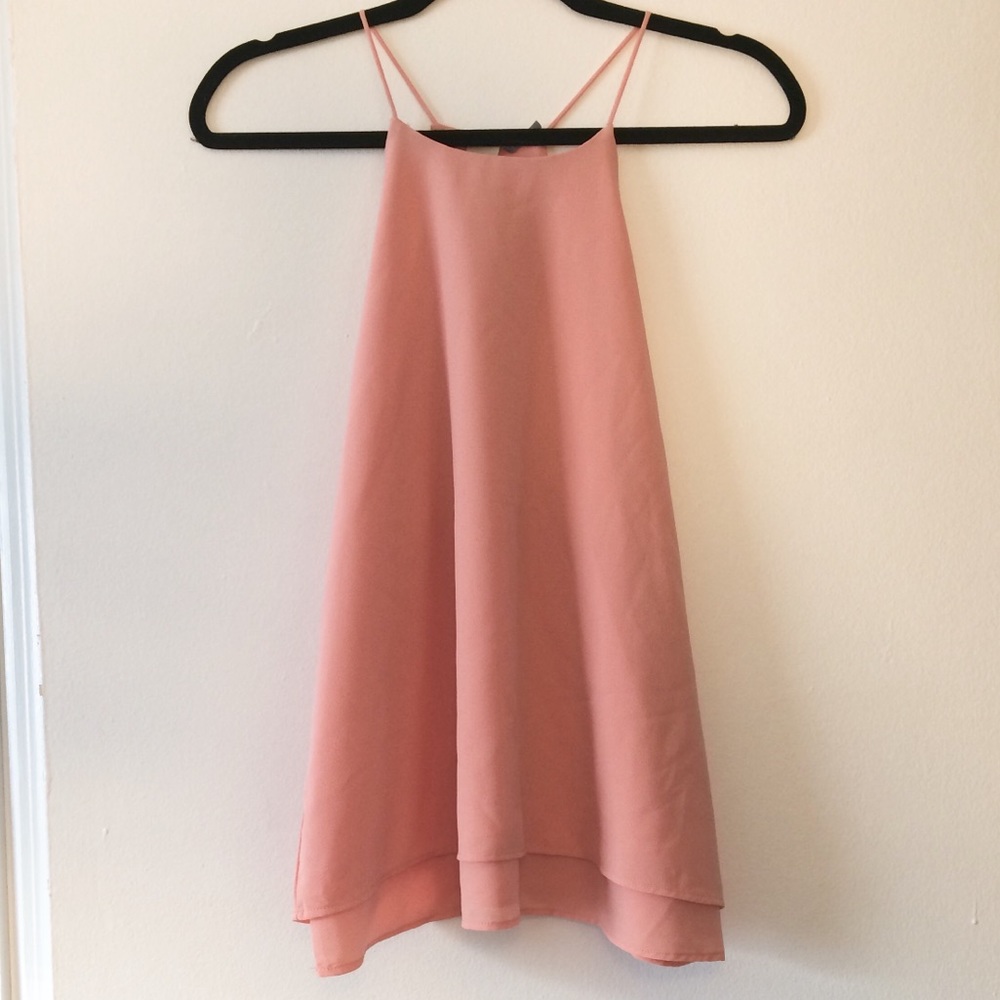 Paper Crane light pink tank top
